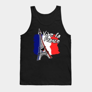 Bastille Day 14 July French Tricolore Eiffel Tower Funny Tank Top